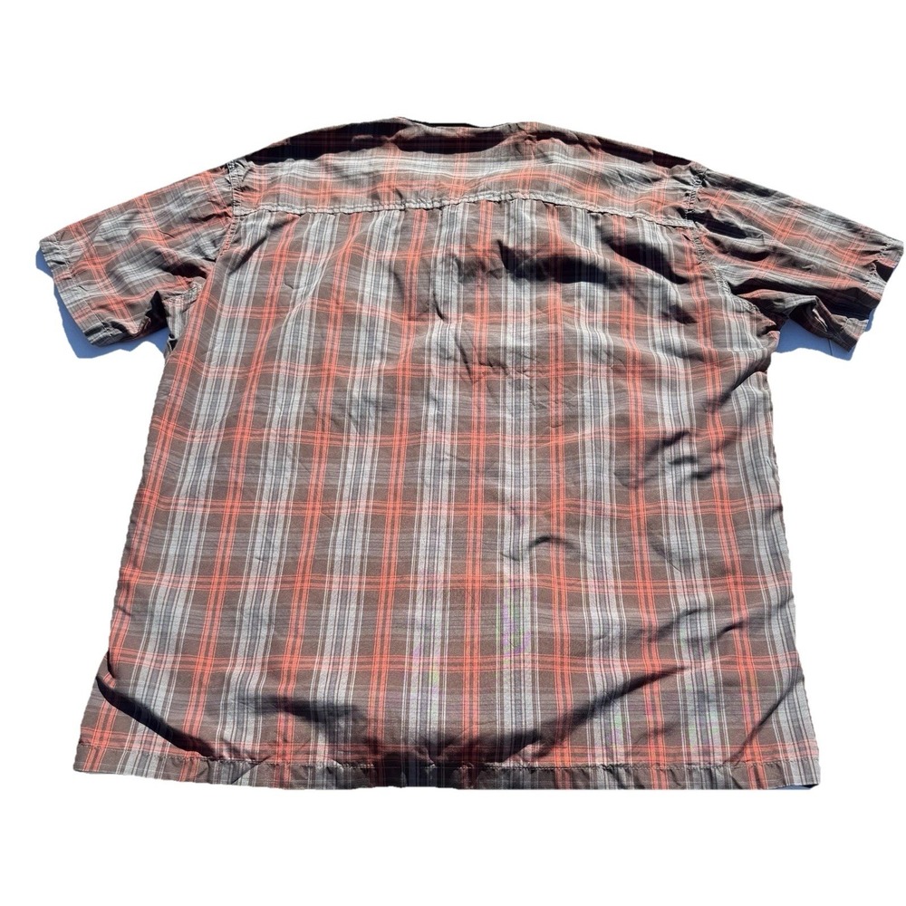 Kuhl Eluxur Shirt Short Sleeve Button-Up Men's XXL Red Plaid Hiking Outdoor 7153 - Picture 6 of 7
